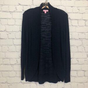 Lilly Pulitzer Amalie Navy Blue Cardigan Sweater Size XS Open Front